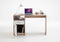 FMD Bureau met 1 lade 123x50x76,5 cm eikenkleurig en wit