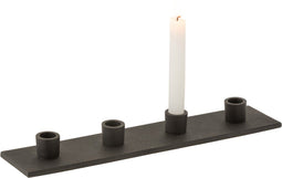 J-Line kandelaar 4 Delig - metaal - zwart