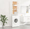 vidaXL - Wasmachinekast - 64x25,5x190 - cm - sonoma - eikenkleurig