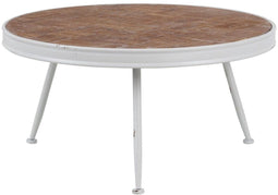 Hoofdtafel Wit Natuurlijk 74,5 x 74,5 x 38 cm