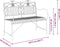 vidaXL - Tuinbank - met - Slede - Ontwerp - - - Wit - 103,5 - cm - Staal