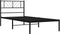 vidaXL - Bedframe - met - hoofdbord - metaal - zwart - 100x190 - cm