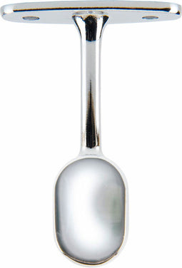 Steun voor stang in kast Stor Planet Ovalen Verchroomd 2,5 x 1,5 cm Zilverkleurig (2 Stuks)