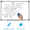 Coast Whiteboard magnetisch - 70 x 50 cm - Incl. 3 Markers - Wit