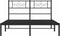 vidaXL - Bedframe - met - hoofdbord - metaal - zwart - 150x200 - cm