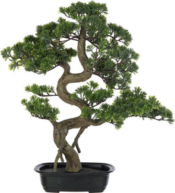 J-Line plant Podocarpus Bonsai - kunststof - groen - large