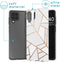 iMoshion Hoesje Geschikt voor Samsung Galaxy A12 Hoesje Siliconen - iMoshion Design hoesje - Wit / Meerkleurig / Goud / White Graphic