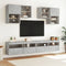 vidaXL - Tv-wandmeubel - met - LED-verlichting - 100x30x40 - cm - betongrijs