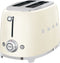 Smeg TSF01CREU - Broodrooster - 950W 2 sleuven 6 bruining-niveaus Crème