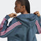 adidas Future Icons 3-Stripes Ritshoodie - Dames - Losvallend model - Turquoise - L