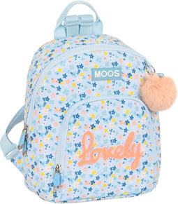 Kinderrugzak Moos Lovely Mini Licht Blauw (25 x 30 x 13 cm)