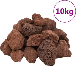 vidaXL - Lavastenen - 10 - kg - 5-8 - cm - rood