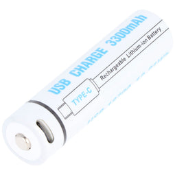 Round cell 18650 - Li-ion batterij - 3.7V 3300mAh USB-C