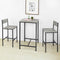 Sobuy OGT10-N - Bartafelset - 1 tafel en 2 stoelen - Grijs - 60x60x97 cm (2 stuks)