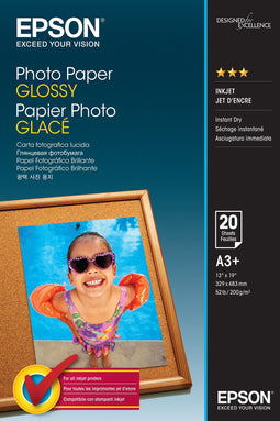 Epson Photo Paper Glossy - A3+ - 20 Vellen
