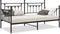 vidaXL - Ligbed - - - Zwart, - 100x200 - cm, - Van - Staal