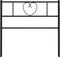 vidaXL - Hoofdbord - 107 - cm - metaal - zwart