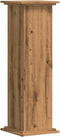vidaXL - Plantenstandaard - 33x33x100 - cm - bewerkt - hout - artisanaal - eiken