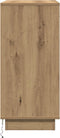 vidaXL - Nachtkastje - met - LED - Artisan - Eik - 71x34,5x75 - cm - Gefabriceerd - Hout