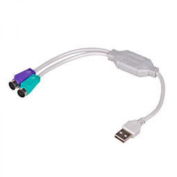 Akyga AK-AD-15 - Adapter - USB A naar 2x PS/2 - Wit