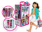 Klein toys Barbie-kledingkoffer - kledingrekken en -legplanken - incl. accessoires- meerkleurig