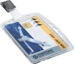 Veiligheidspashouder Durable 8005 dicht met clip 54x85mm | 25 stuks