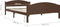 vidaXL - Bedframe - massief - grenenhout - donkerbruin - 140x200 - cm