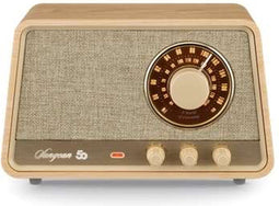 SANGEAN WR-101 - Bluetooth tafelradio - Retro stijl - Wit eiken