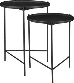 Mica Decorations Bijzettafel - Set van 2 - Zwart