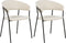 Set van 2 eetkamerstoelen MARIPOSA Fluweel Crème