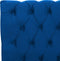 Beliani AVALLON - Waterbed - Blauw - Fluweel