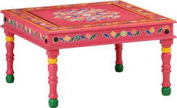 vidaXL - Salontafel - handbeschilderd - massief - mangohout - roze