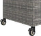 vidaXL - Serveerwagen - met - lade - 100x45x97 - cm - poly - rattan - grijs