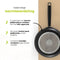 BE Living Essential Koekenpan - Ø 24 cm - Keramisch - PFAS vrij - Inductie - Zwart