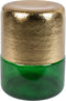Dutchbone Cave - Bijzettafel - Gekleurd glas en messing - Groen/Goud