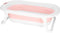 Springos Opvouwbaar Baby Bad - Draagbaar - Thermometer - Wit - Roze - 79 x 49 x 22 cm