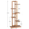 Coast Houten Plantenstandaard - Vrijstaand Plantenrek 6 Planken - 50 x 21 x 124 cm - Bruin