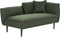 CHEVANNES - Chaise longue - Donkergroen - Boucle
