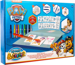 Canenco PAW Patrol - Spray Pen Set De Luxe - 4 spray pennen met sjablonen (12 stuks)
