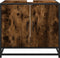 vidaXL - Wastafelkast - 65x33x60 - cm - bewerkt - hout - gerookt - eikenkleurig