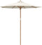 vidaXL - Tuinparasol - Crème - Wit - 240x260 - cm - in - Bamboe