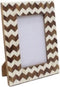 Fotolijsten Natural Bone Zig Zag Bruin Hout Beige Hoorn