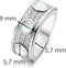 TI SENTO Ring 12131MW - Zilveren dames ring - Gerhodineerd - Maat 54