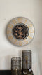 Wereldklok zilver - Wandklokken - Wandklok industrieel 70 cm
