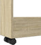 vidaXL - Opbergtrolley - smal - 3-laags - bewerkt - hout - sonoma - eikenkleurig
