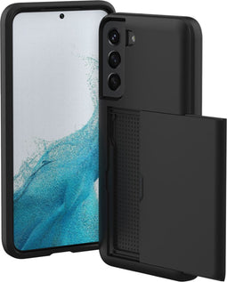 iMoshion Hoesje Geschikt voor Samsung Galaxy S22 Hoesje - Ruimte voor 2 pasjes - iMoshion Backcover met pasjeshouder - Zwart