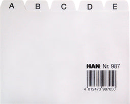 Tabkaart HAN A-Z breed A7 lichtgrijs