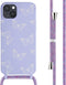 imoshion Hoesje Geschikt voor iPhone 15 Plus Hoesje Met Koord - imoshion Siliconen design hoesje met koord - Meerkleurig / Butterfly