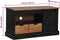 vidaXL - Tv-meubel - HALDEN - met - schuifdeur - zwart - 110x40x60 - cm - massief - hout