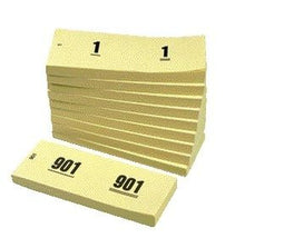Nummerblok 42x105mm nummering 1-1000 geel 10stuk | Doos a 10 stuk